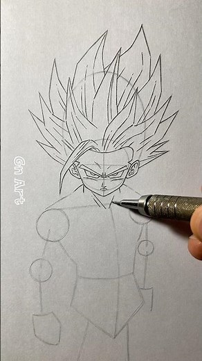 Drawing Gohan Ssj 2 - Dragon ball Z #shorts