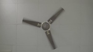 Front View of Brown Ceiling Fan - Shot on Sony FS7