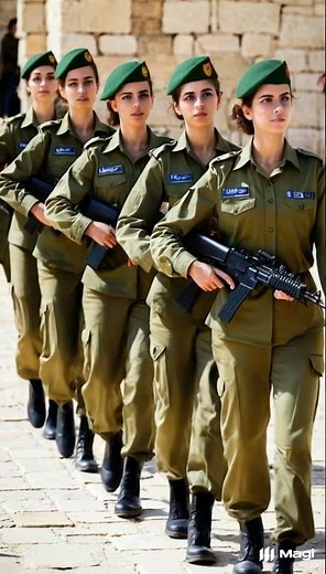 Israeli Female Soldiers Marching in Jerusalem #shorts #war #army #ai #military
