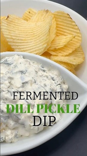 Homemade Dill Pickle Dip 🤤 | Made with My Fermented Pickles (Mason Top Kit!) #fermentation #pickles