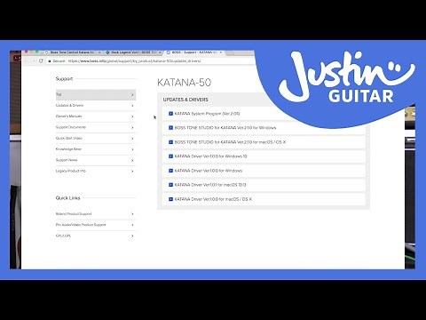 Boss Katana: Installing The Boss Tone Studio Software & Drivers Guitar Amp Lesson