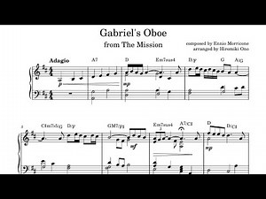 Gabriel's Oboe from The Mission（ガブリエルのオーボエ）【ピアノソロ楽譜あり sheet music】Ennio Morricone（エンニオ・モリコーネ）