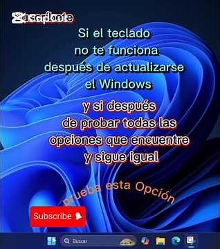 Solución la mejor, cuando tu teclado no funciona en Windows 10 y 11