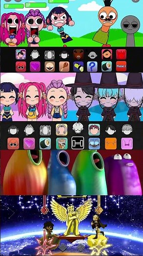 FNF Golden But Sprunki Kissing Mix Blob Opera Remix - KPop Demon Hunters #fnf #golden #shortsviral