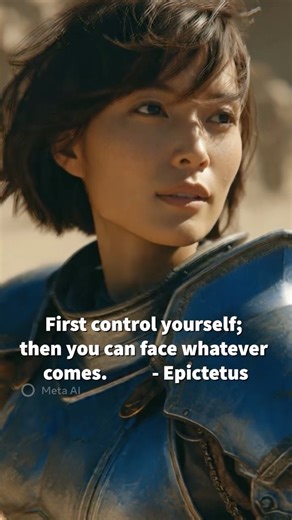 First control yourself; then you can face whatever comes.