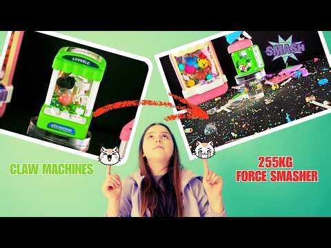 This Claw Machine Smasher Experiment is MESMERIZING in Slow Mo 💪