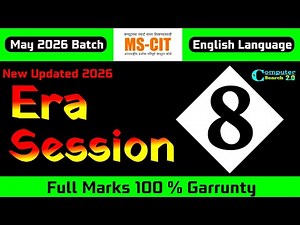 MS-CIT ERA SESSION 8 In English | New Update MS-CIT ERA 2026 | @computersearch2.0