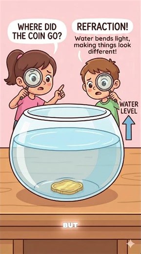 Disappearing Coin Experiment! 🪙✨ Light Bending Science for Kids