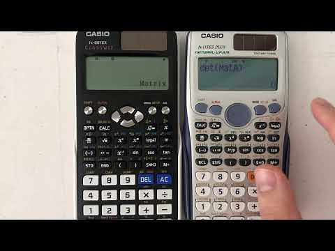 Operaciones con MATRICES utilizando dos modelos diferentes de calculadoras marca CASIO.