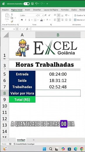 Como Calcular Horas Trabalhadas no Excel