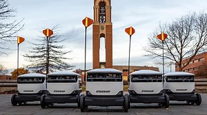 Food delivery robots begin service on Ball State University campus