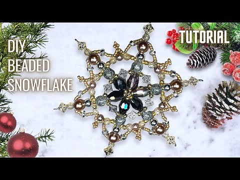 Beaded Snowflake | How to Make a Christmas Ornament | Curated Bead Box