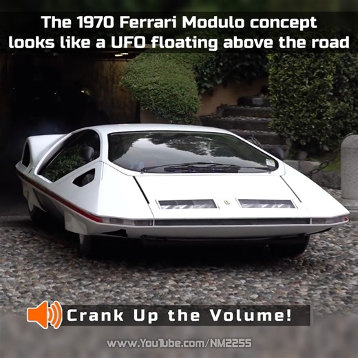 767K views · 10K reactions | This is the 1970 Ferrari Modulo, based on the Ferrari 512 S race car with an eye-catching body that looks like a UFO floating above the road and powered by a massive 5.0 liter V12 engine! | NM2255 | Facebook