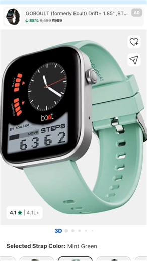 boAt Storm call 3 w/TBT Navigation, Watch Face Studio, 1.83"(4.6