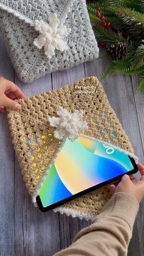 17K views · 171 reactions | Crochet Snowvelope Book/Ipad Cover Pattern By Mushyy. Get this Patterns available exclusively on Etsy Shop - Mushyy Store. Link in no & comments! #crochet #crochetaddict #handmadewithlove #crochetinspiration #yarnlove #crochetart #crochetlife #crochetersofinstagram #crochetpattern #yarnaddict #crafty #fiberart #hookedoncrochet #crochetlover #MadeWithLove #crochetlove | Mushyy_1 | Facebook