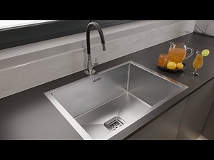 Stainless steel kitchen sink matt finish : Installation video