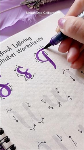 Daily Lettering Stroke Practice for Better Flow ✍️ #NhuanDaoCalligraphy#shorts