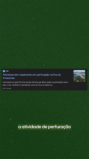 Florestal Brasil | ⚠️ Vazamento interrompe perfuração na Foz do Amazonas A Petrobras suspendeu a perfuração no bloco exploratório da Foz do Amazonas após... | Instagram