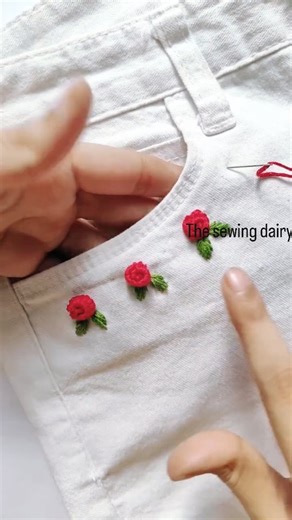 The Sewing Diary on Instagram: "Easy rose embroidery. #embroideryart #handembroidery #embroiderylove #embroiderydesign #embroideryhoop #embroideryinspiration #modernembroidery #creativeembroidery #stitchart #needleandthread #artembroidery #embroideryreel #diyembroidery #embroideredwithlove #embroideryaesthetic"