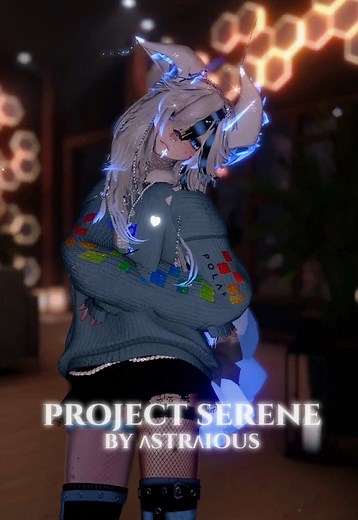 Sneak Peak !! // Project Serene ~ By Astraious , coming soon to an avatar world near you . // #vrchat #vrchatavatar #fullbodytracking #fyp #vrchatcommunity
