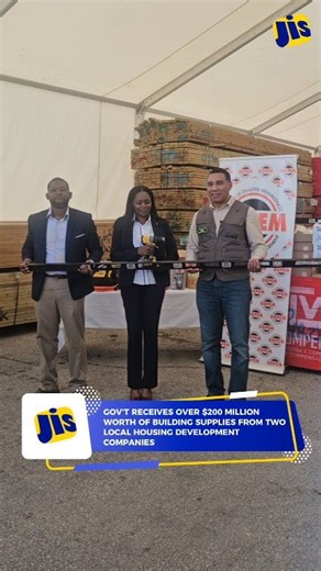 Prime Minister Holness has expressed gratitude to armed forces, and private-sector partners Kemtek and New Era Developers for their contributions to the Government’s roof repair programme. The companies donated building supplies valued at more than JMD $200 million during the Office of Disaster Preparedness and Emergency Management's (ODPEM) handing-over ceremony in Luana, St. Elizabeth, on Friday (Jan. 16). | Jamaica Information Service