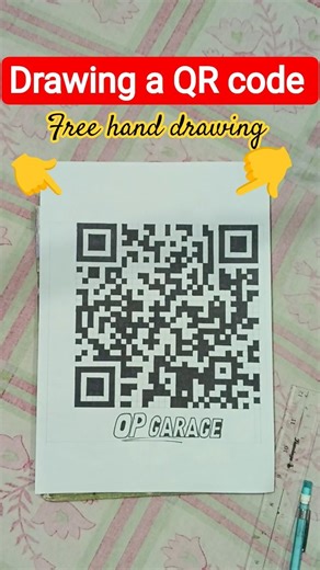 drawing a QR code by hand #opgarage