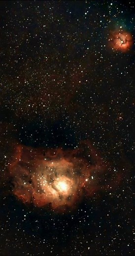 Lagoon & Trifid Nebulae Captured With Seestar S50 Telescope #space #telescope #astronomy