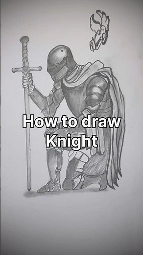 How to draw a Dark Fantasy Knight! Step by Step! #drawing #knight #art #pencildrawing