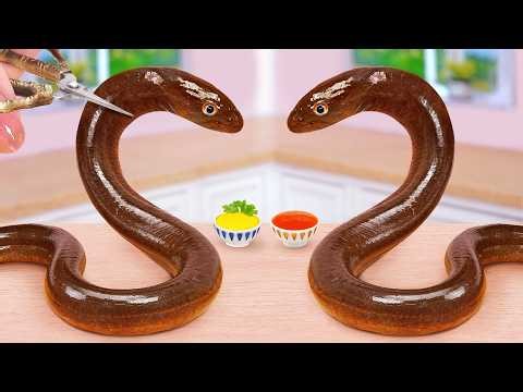 Best Japanese Food 🏯 How To Make Grilled Eel & Cheetos Fried Fish 🐟 Tina Mini Cooking