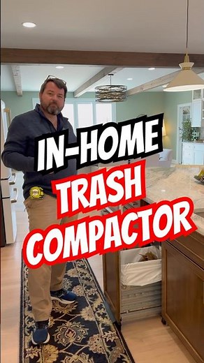 Ever seen an in-home trash compactor?! #kitchen #remodel #home #homeimprovement