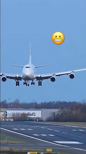 Boeing 747 Fights the Wind: Insane Crosswind Landing Caught on Camera! #aviation #travel #airport