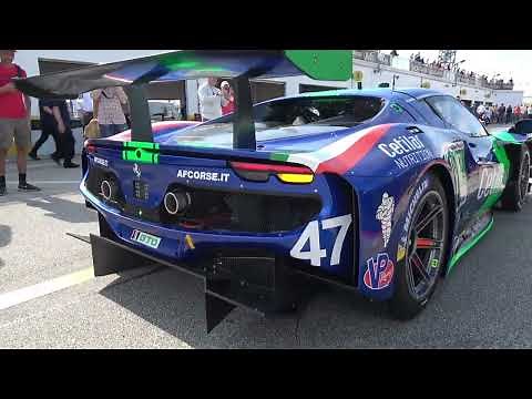 New Ferrari 296 GT3 Start Up and On Track Testing at Daytona