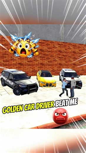 Goldem car driver beat me when I saw his car 😰| INDIAN BIKES DRIVING 3D #shorts #indianbikedriving3d