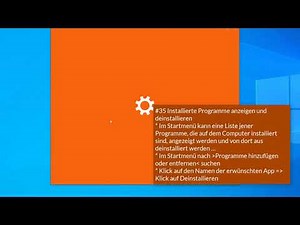 35 Installierte Programme anzeigen und deinstallieren