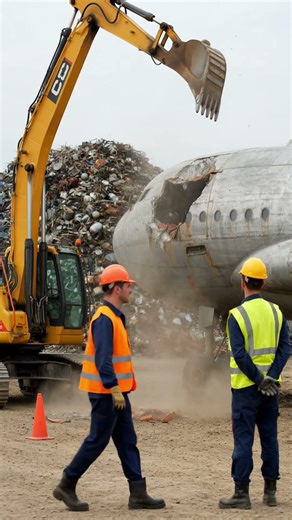 Satisfying Factory Process: Massive Airplane Shredding & Salvage