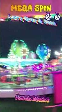 Larry Gray & Sons Mega Spin Waltzer at full throttle at Market Deeping Funfair, #spin #waltzer