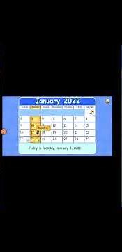 Starfall calendar January 2022