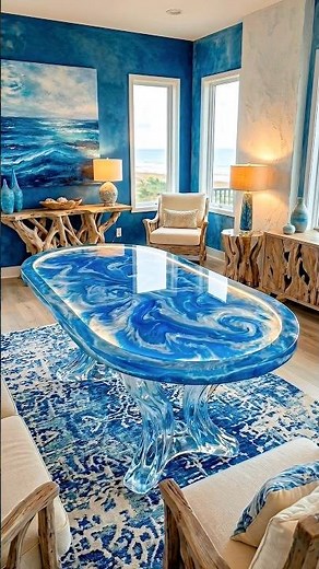 AMAZING Ocean Epoxy Resin Table Build (Satisfying DIY)