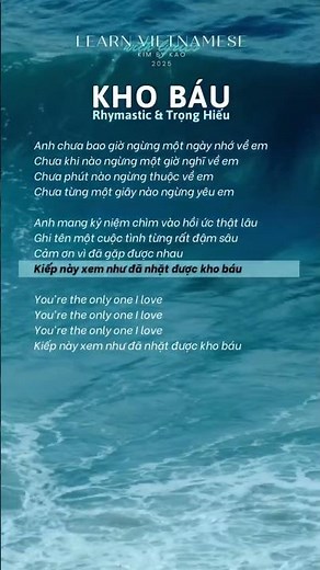 Kho báu - Rhymastic & Trọng Hiếu [lyrics] #khobau #lyrics #lyricvideo #rhymastic #tronghieu #music