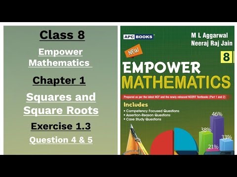 Class 8th New Empower Mathematics chapter 1 Squares and Square Roots exercise 1.3 question 4 & 5
