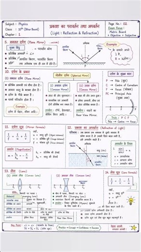 10th class science physics chapter 1 important notes #chemistryeducation #class10boards #classxi
