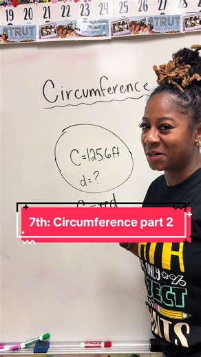 7th: Circumference Part 2 with Ms. Moore! #circumference #circle #pi #fyp #fypシ