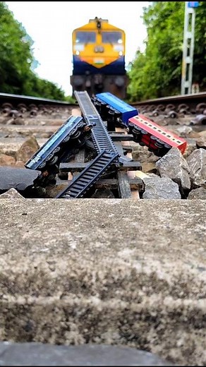Miniature Train Accident on Real Tracks – Epic Diorama Railway Crash Scene