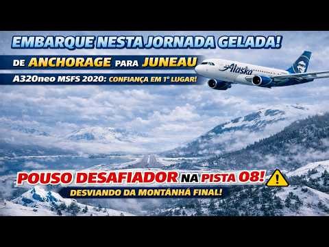 A320neo da Alaska Airlines: De Anchorage para a Capital sob Neve Pesada MSFS 2020