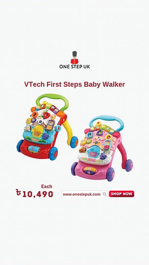 Watch your little one take their first steps with confidence using the VTech First Steps Baby Walker! With interactive play panels, fun sounds, and sturdy support, it’s the perfect companion for your baby’s walking journey. 👶💖 #BabyWalker #VTechToys #FirstSteps #Londonshopping #OneStepUK | One Step UK