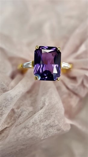 Little White Pouch Jewelry ♡ Engagement Rings | Flexing this deep purple gemstone as much as I could before it makes it way across the Pacific Ocean 🇺🇸 Speaking of flex, it’s not every... | Instagram