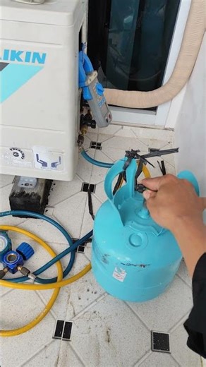 Proses isi freon AC Split unit❄💨#Reels #fyp #viral #trending #ac