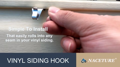 NACETURE Vinyl Siding Hooks 20 Pack Heavy Duty Siding Clips Vinyl Siding Hanger for Hanging on Patio, No Hole Need Command Outdoor Hook Hang to Decor Wreath Things | Heavy Duty, for Hanging Decor, No Hole Needed