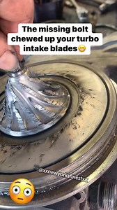 127K views · 1K reactions | That moment when you finally find the missing bolt… lodged in the turbo’s air intake. Turns out it’s been sitting there, slowly grinding away at the compressor blades. No wonder the turbo was whining and underperforming #turbo #mechanic #airflow #airintake #mechaniclife #fyp #viral | CarHax | Facebook