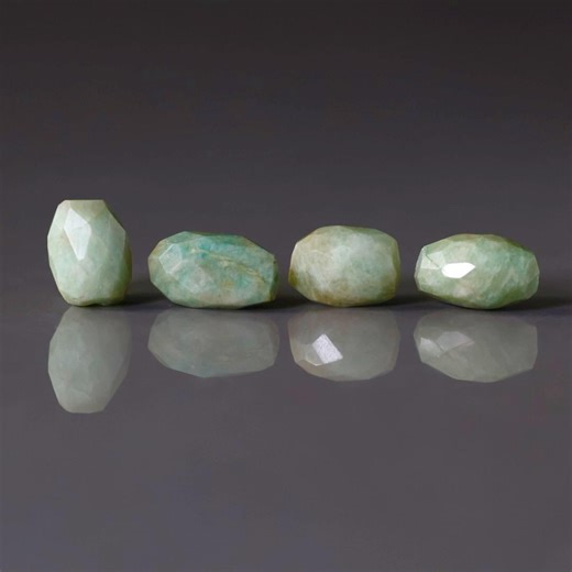 Amazonite Nugget Beads Faceted Chunks 4 Pieces Freeform Chunks Rough Gemstone Beads Jewelry Making Beading Craft Gift Beads - Etsy